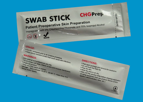 Sterylne gaziki nasączone alkoholem CHG Chlorhexidine Swabstick Snap