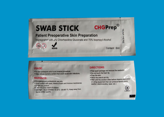 Chlorascrub Medical CHG Swabstick ETO Wymazówki z piankową końcówką do sterylizacji