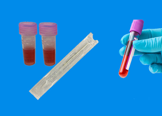 Flokowane pobieranie próbek Wymaz policzkowy DNA z roztworem konserwującym Zestaw testowy DNA