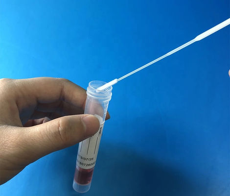 Pobieranie próbek wymazów policzkowych z włókna nylonowego DNA z uformowanym punktem pęknięcia na patyczku wymazu